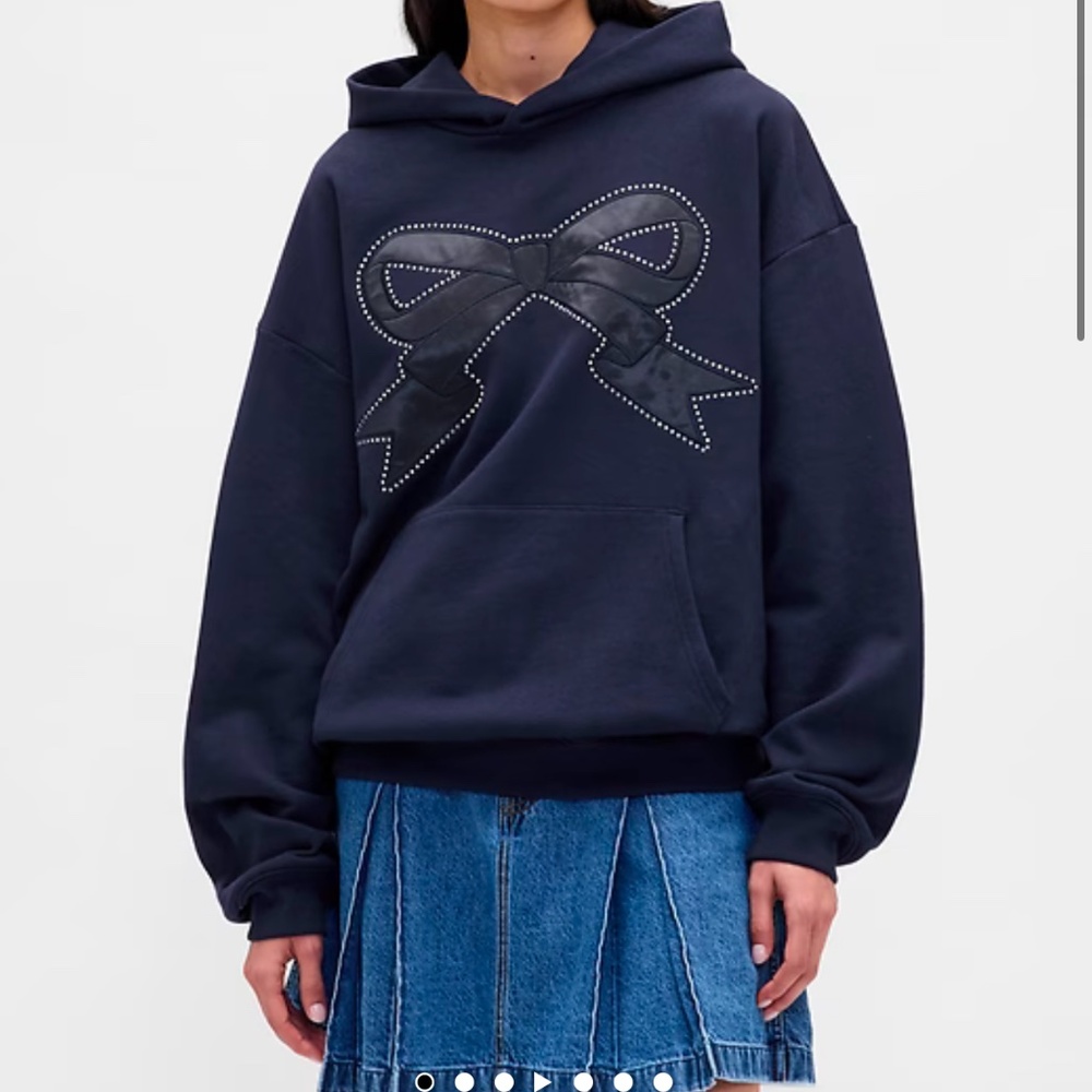 Gap × Sandy Liang Adult Heavyweight Bow Oversized Hoodie